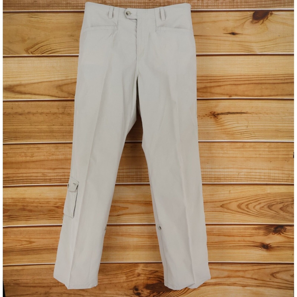 Columbia Chino Pants Womens Size 10 Beige 31" Inseam Pockets Flat Front Athletic